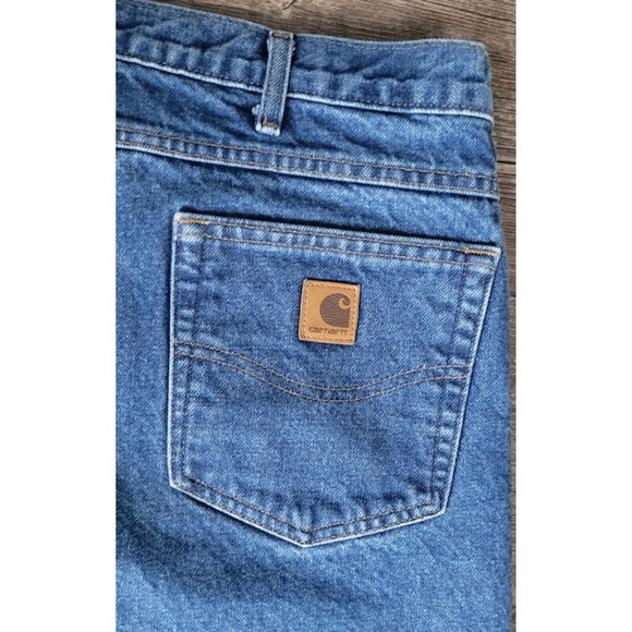 Carhartt Jeans 44x30 Relaxed Fit Medium Wash MEN'S Straight Leg DenimB17DST - Picture 4 of 10